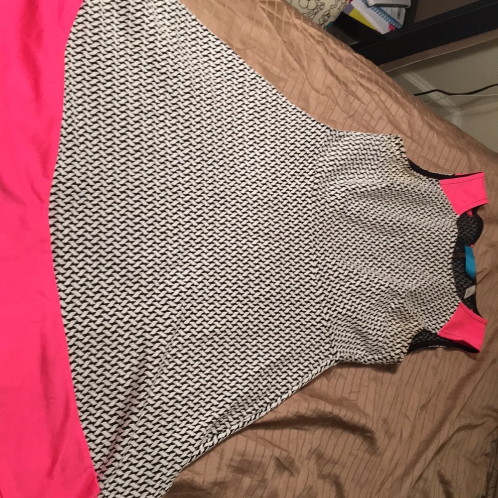 Black white and pink Dress