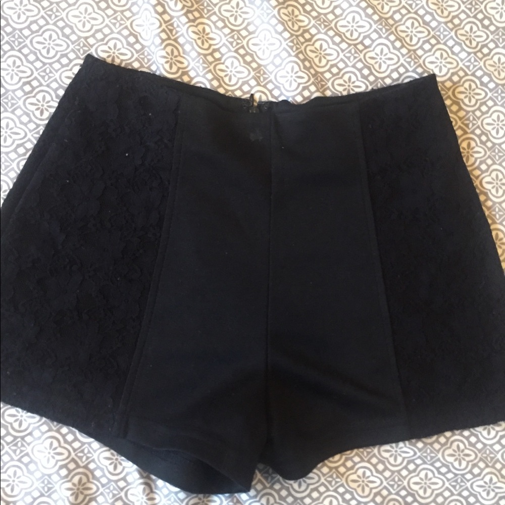 Black High Waisted Shorts.