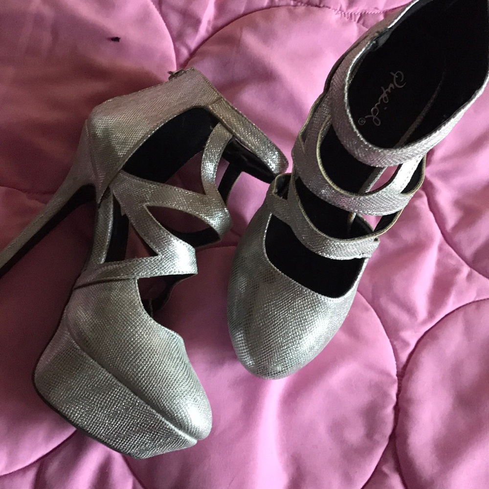 Silver heels