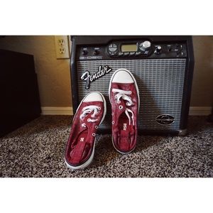 Maroon slip on CONVERSE.