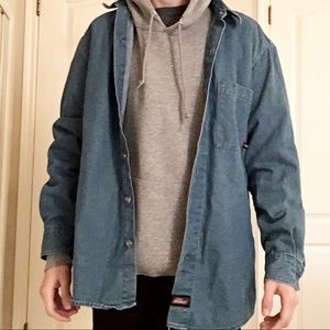 Dickies Denim Jacket/Shirt Collared Work Workshirt