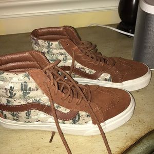 cactus-print high-top Vans