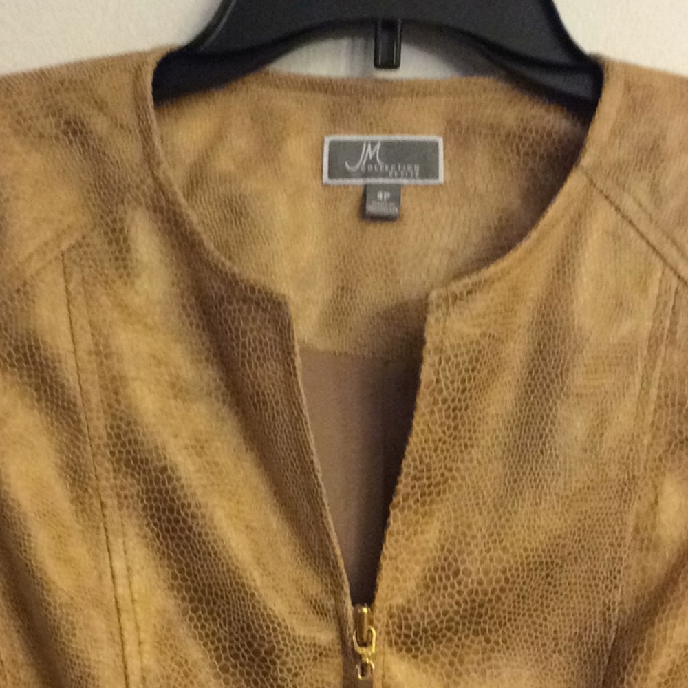 JM Collection Snakeskin 🐍 Soft Casual Fashion Statement Jacket Coat 🧥 - Picture 3 of 7