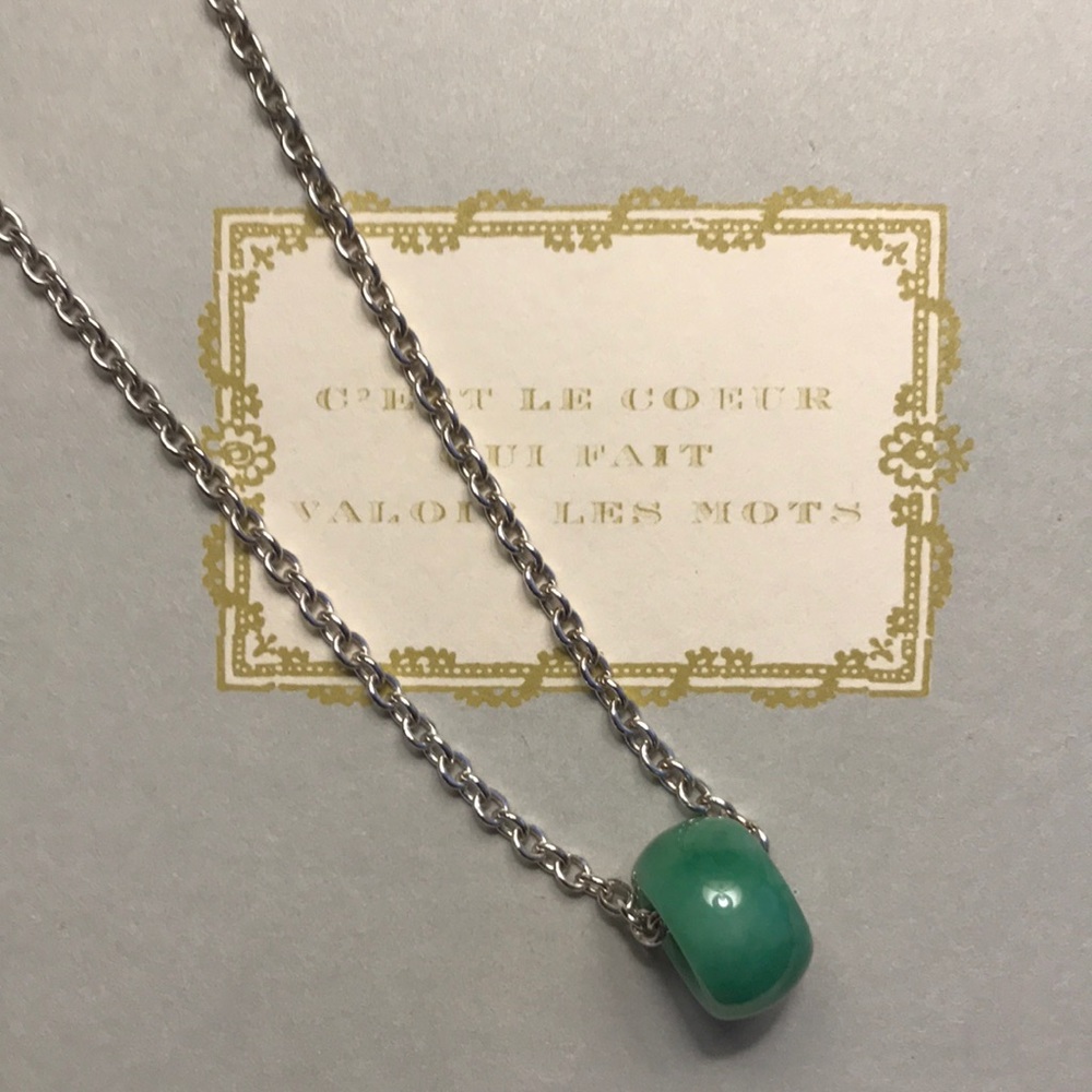 NWT Jade Sterling Silver Necklace - Picture 2 of 3