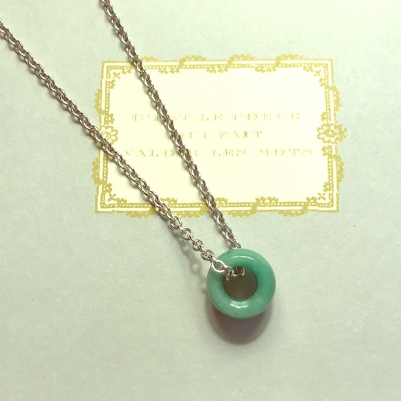 Handmade Jewelry - NWT Jade Sterling Silver Necklace