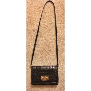 KATE SPADE BLACK CROC CROSSBODY!!