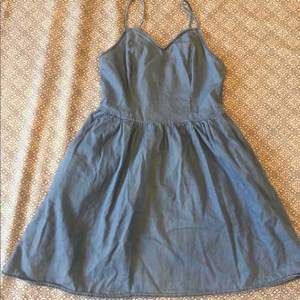 Light blue jean like Maxi dress