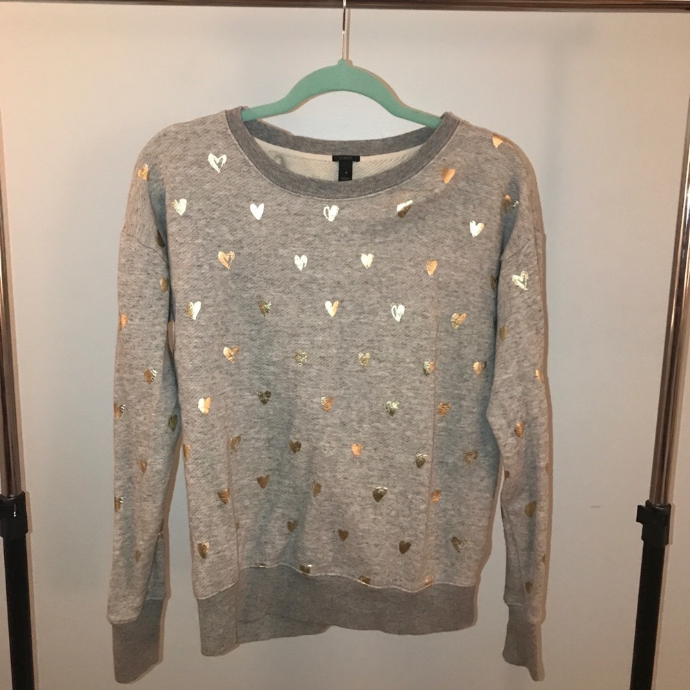🆕 Jcrew GOLD HEART layering sweatshirt