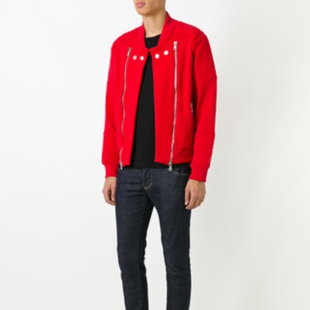 SOLD Men’s Pierre Balmain Quilted Moto Sweater