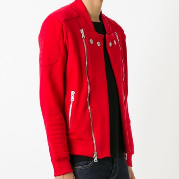 SOLD Men’s Pierre Balmain Quilted Moto Sweater - Picture 4 of 7