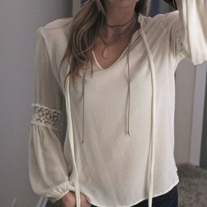 Cream Boho Blouse