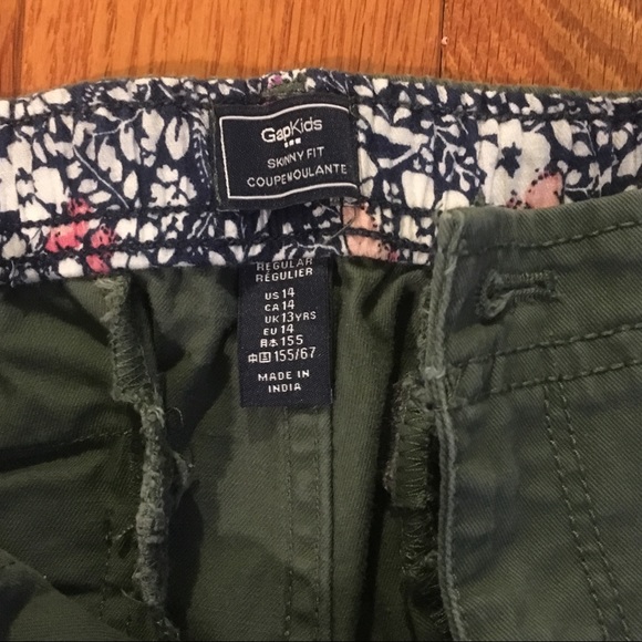 GapKids girls size 14 green cargo pants - Picture 6 of 7