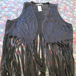 Suede Fringe Vest