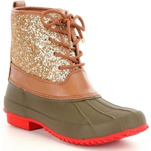 Gianni Bini Stormie Glitter Block Heel Boots