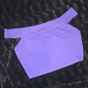 Off the shoulder crop top.