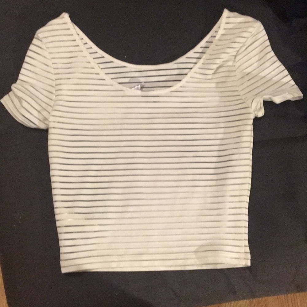 See through crop top size S worn once!!