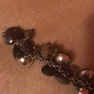 Silpada bracelet, sterling with beads and stones.