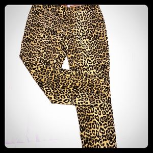 Banana Republic Leopard straight leg ankle pants