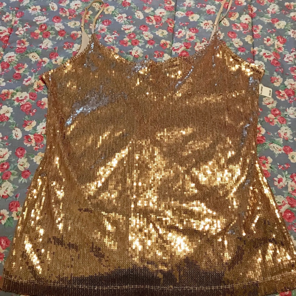 Gold Sequin Tank