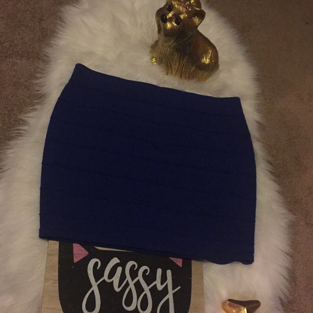 Royal blue skirt
