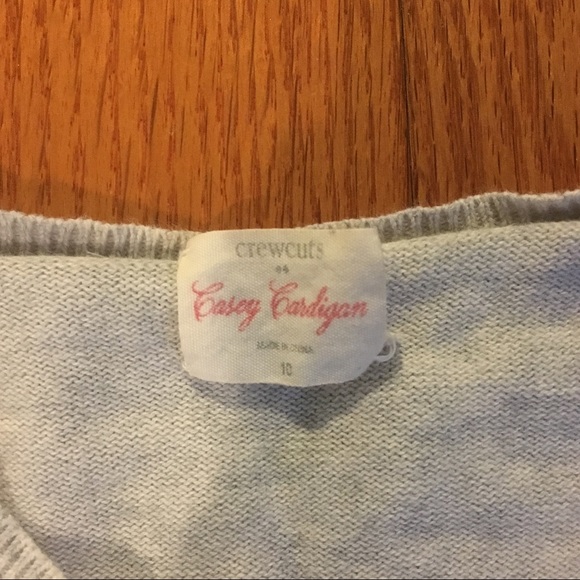 Crewcuts girls size 10 light gray cardigan - Picture 2 of 4