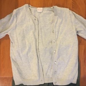 Crewcuts girls size 10 light gray cardigan