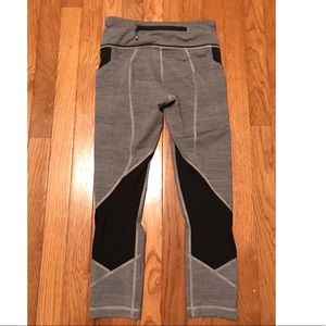 Lululemon Gray pace Rival Crop