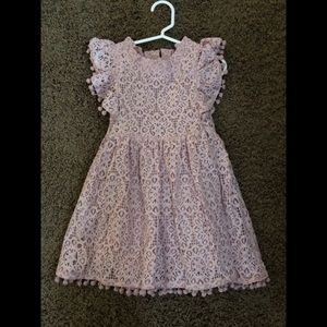Blush pink lace child dress
