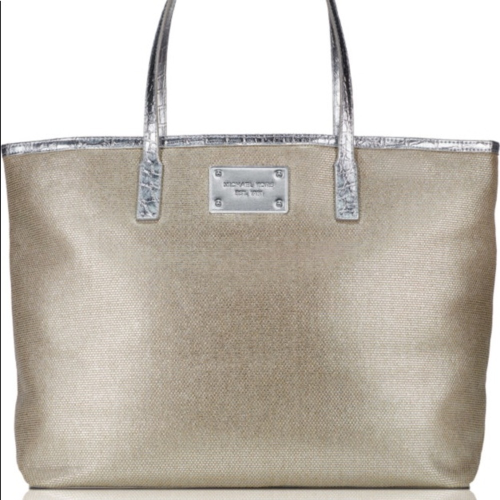 Silver Michael Kors Tote