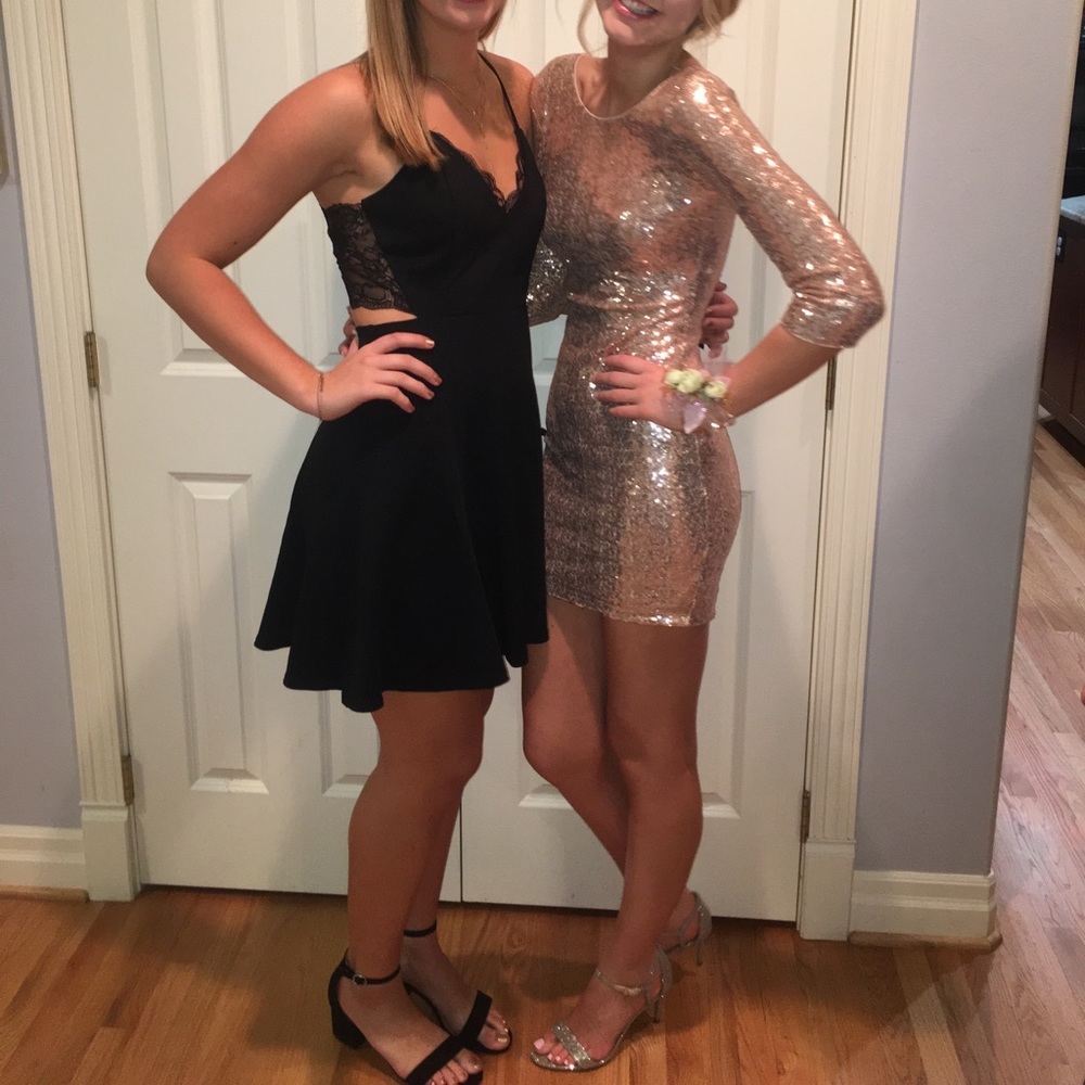 Rose Gold Sparkly Dress