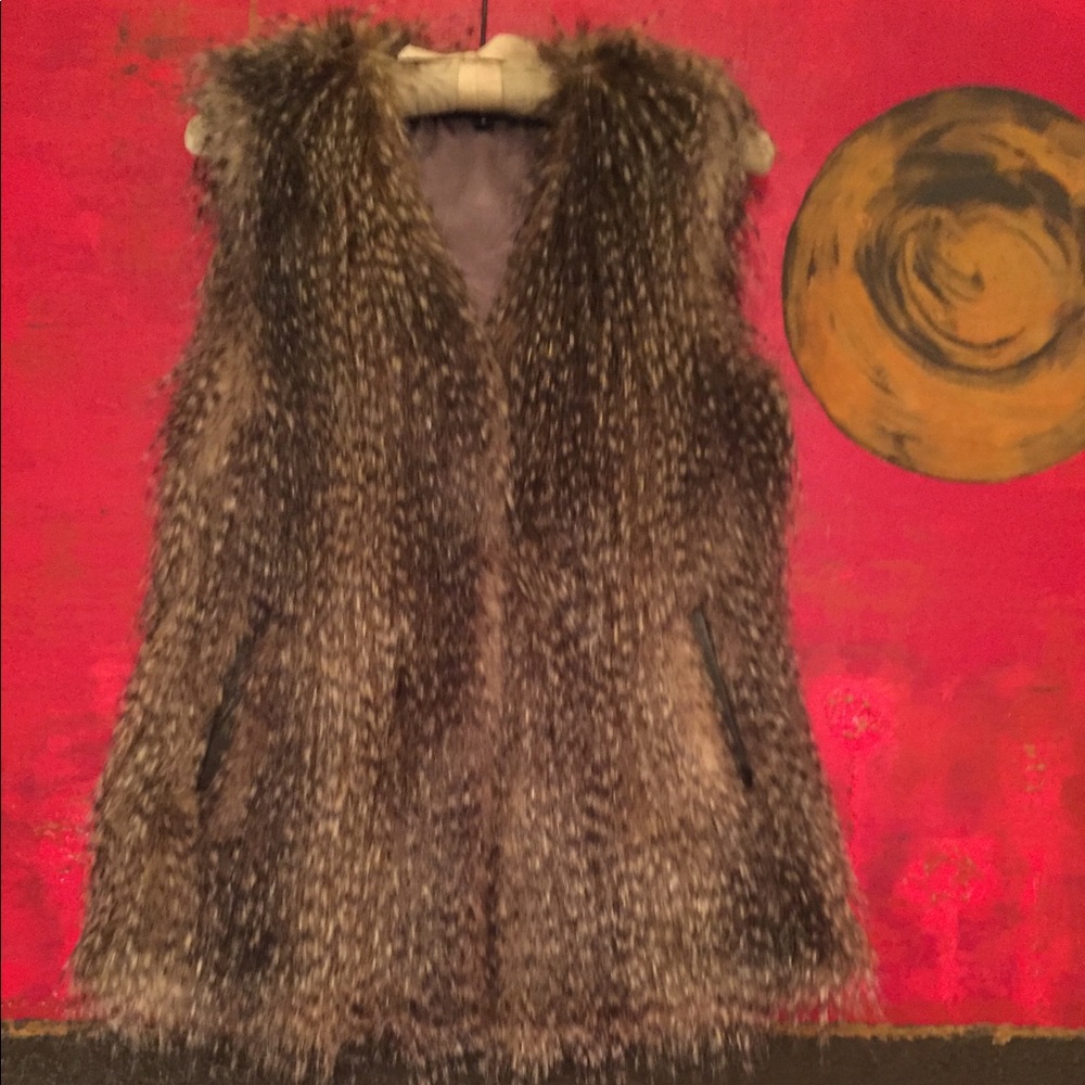 Via Spiga Faux Fur Vest, S