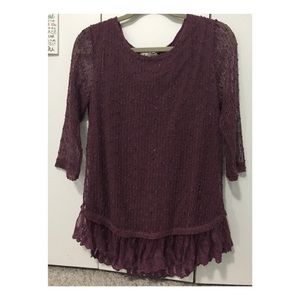 Purple 3/4 Sleeve Top