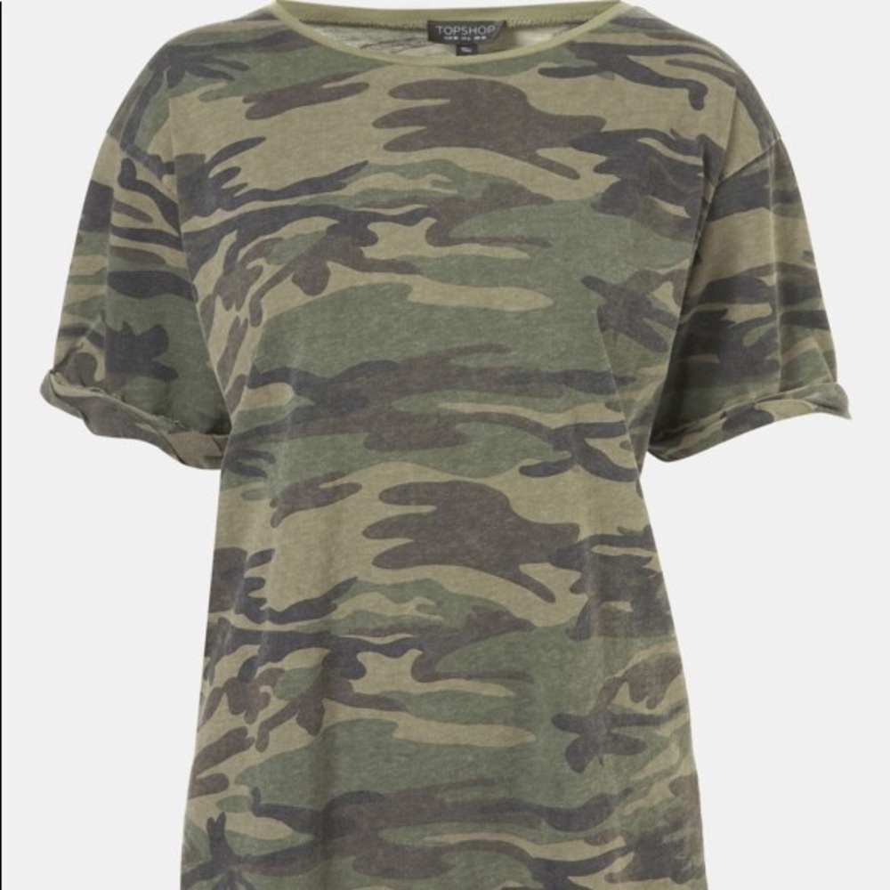 Camp TOPSHOP cuffed top