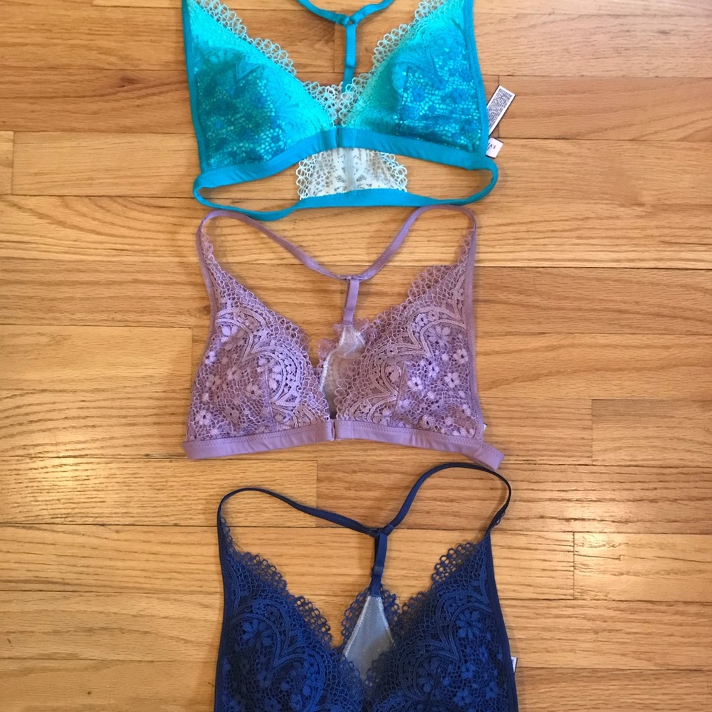 3 Victoria’s Secret Lace Bralettes