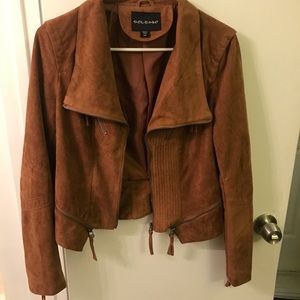 Suede moto jacket