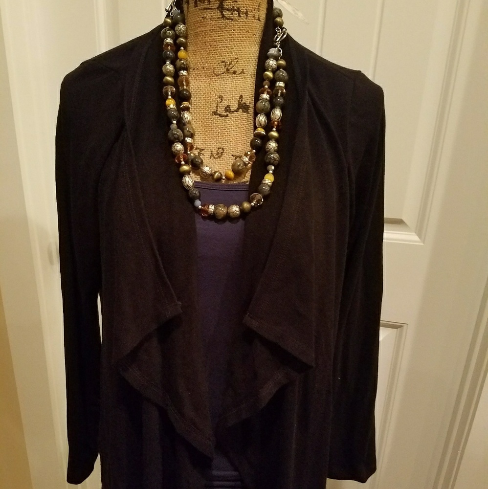 NWT Large Karen Kane black cardigan.