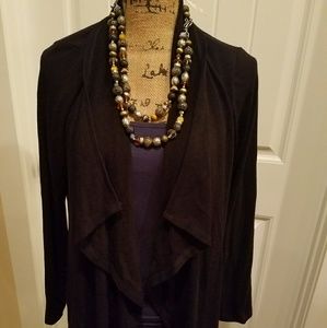 NWT Large Karen Kane black cardigan.