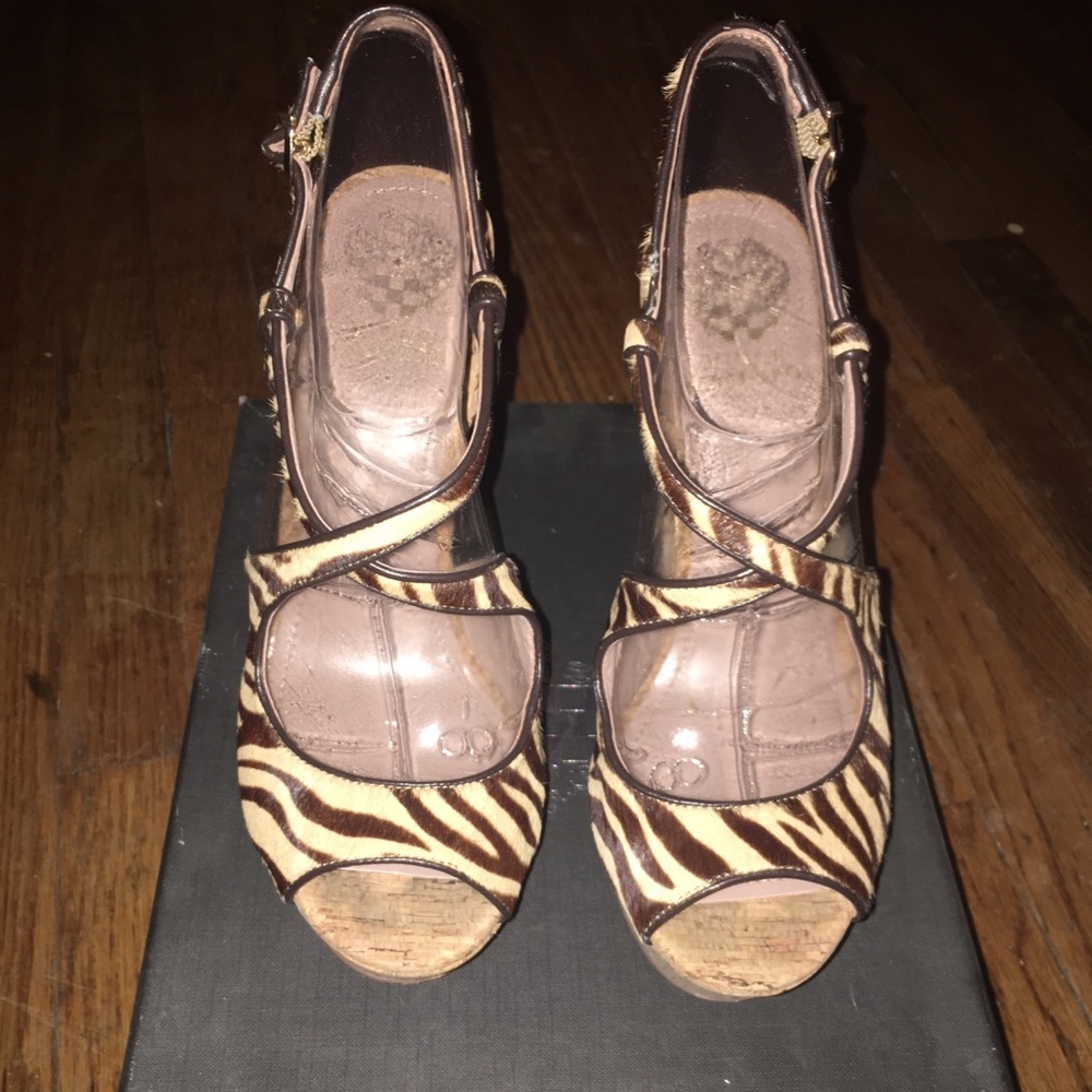 Vince Camuto Zebra Cork Platform Sandal