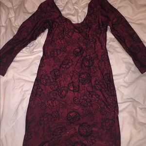 Red and Red body con dress