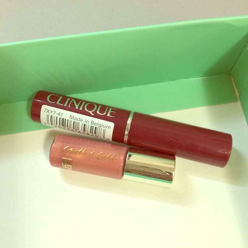 Smith&Cult lip lacquer + Clinique Almost lipstick