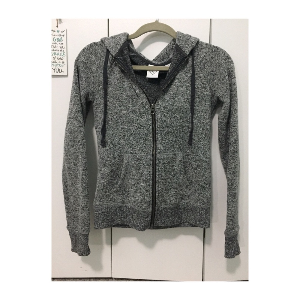 Heather Gray Zip-up Hoodie