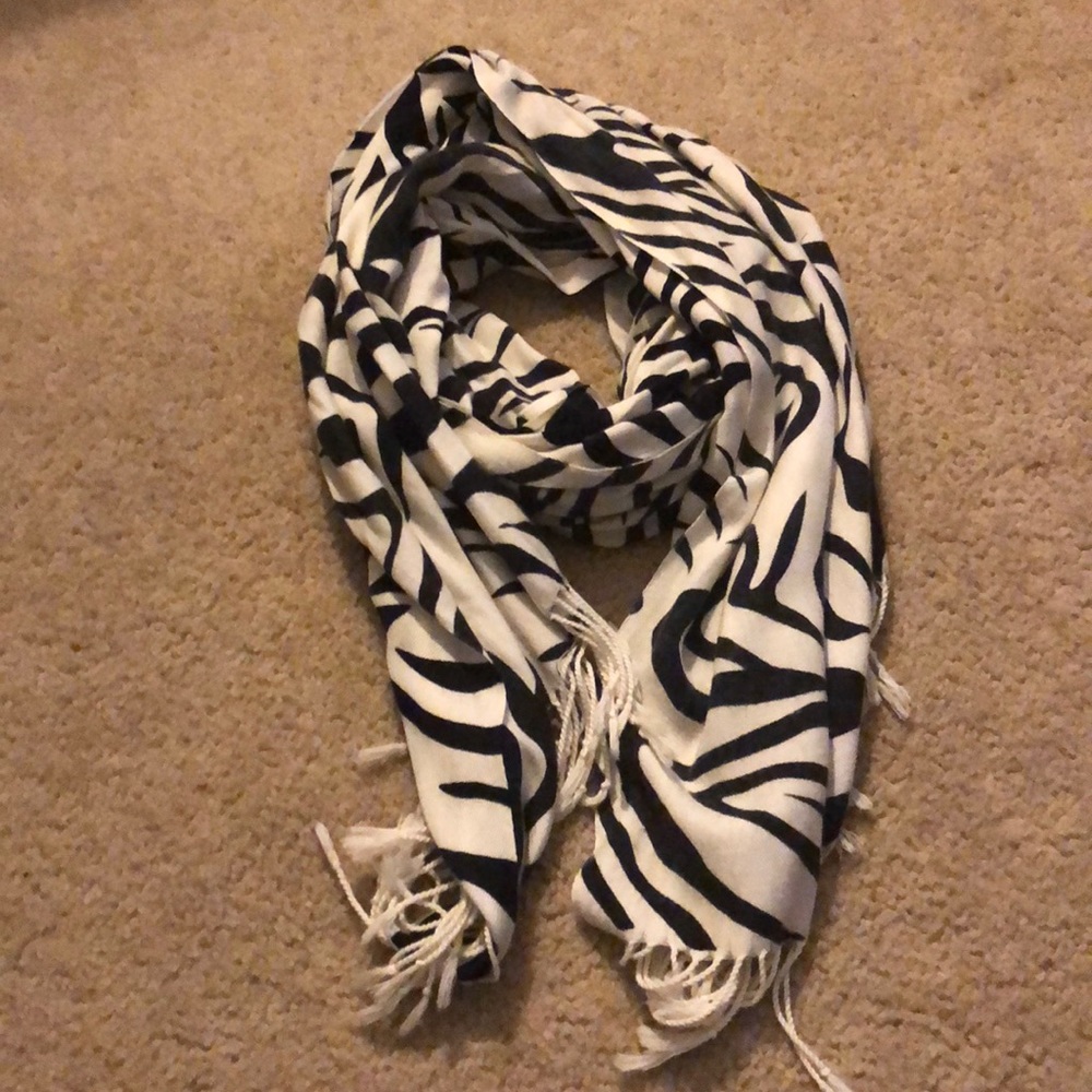 Zebra print dress scarf