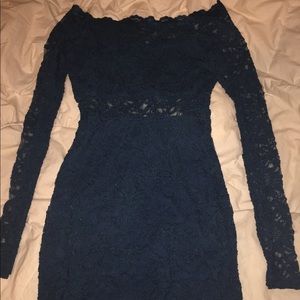 Off shoulder lace homecoming dress