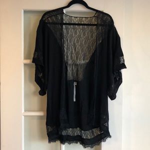 Black Lace Kimono