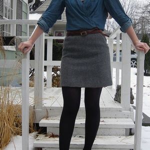 J Crew wool mini skirt