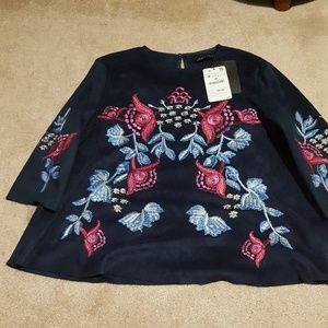 Zara Embroidered Top