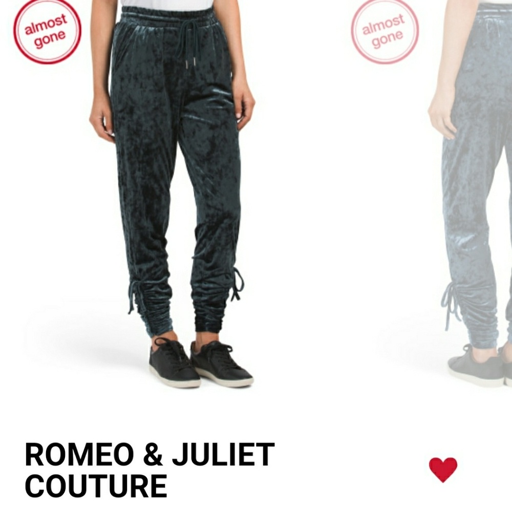 Last pair left ~Romeo and Juliet Couture joggers