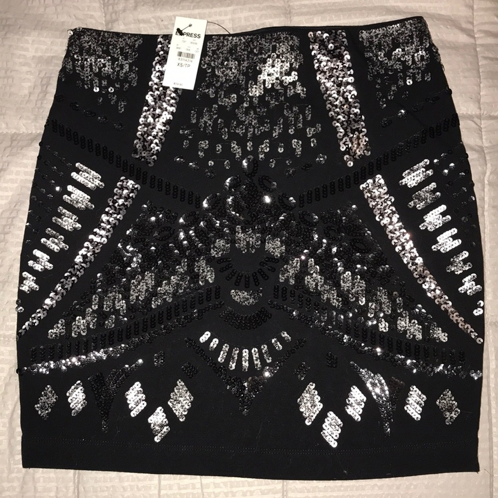 Express sequined skirt