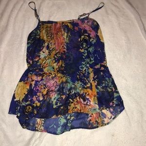 Sheer colored tank top