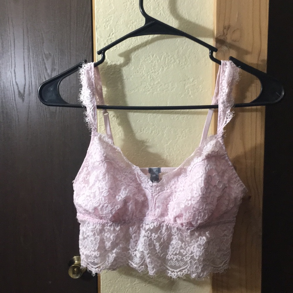 Light pink Aerie lace bralette size medium